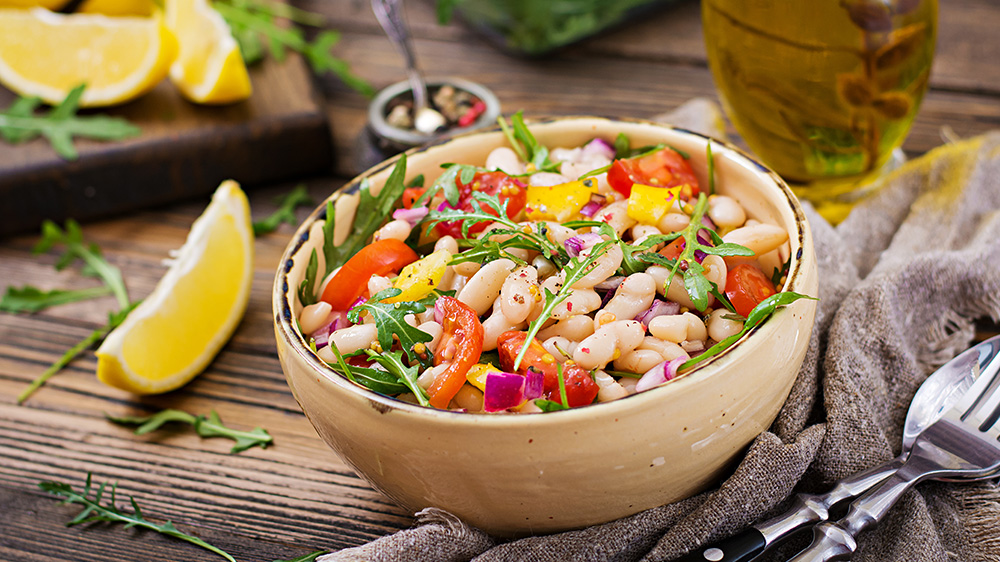 Weisse-Bohnen-Salat mit Rucola