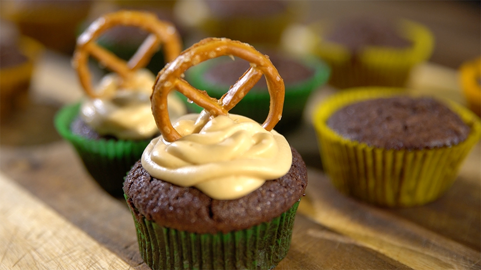 Caramel-Pretzel-Cupcakes