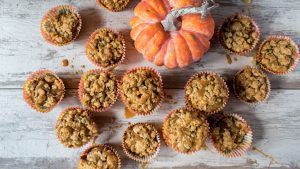 Kuerbis Muffins mit Crunsh