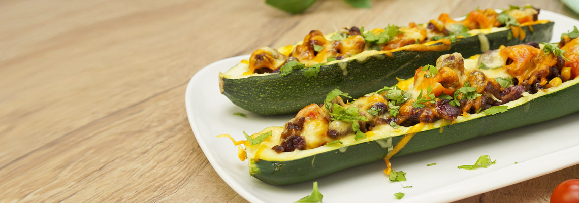 Gefüllte Zucchini mit Hackfleisch