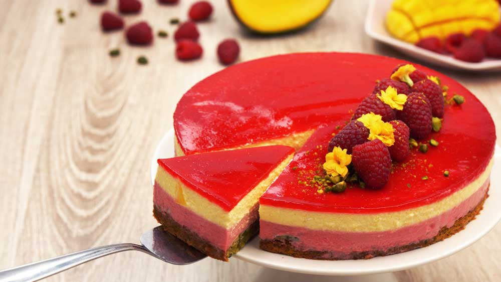 Mango-Himbeer-Torte