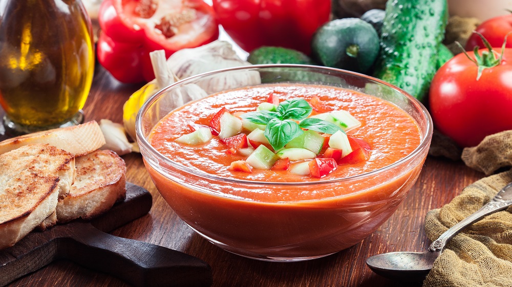 Kalte und frische Gazpacho