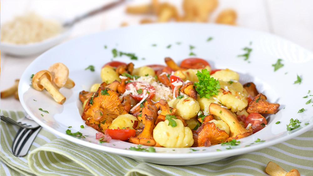 Gnocchi-Pfanne mit Pfifferlingen