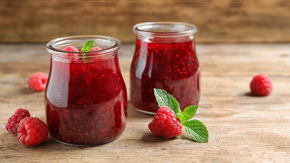 Marmelade aus Himbeeren