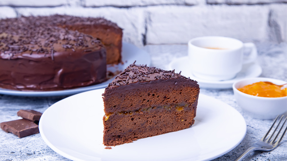 Sachertorte auf Teller