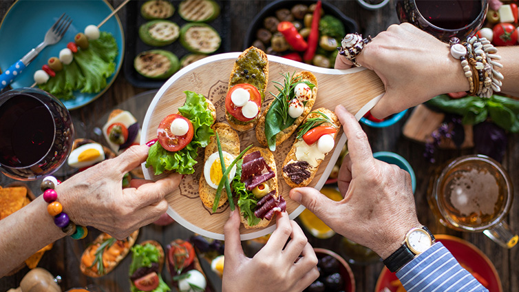 Fingerfood zur Gartenparty